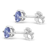 Tanzanite 1.00ct High Quality (aa) 925 Silver Earrings