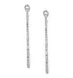Diamond Hoop Earrings 35mm In Sterling Silver - Ug3237