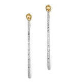 Diamond Hoop Earrings 35mm In Gold Vermeil - Ug3238