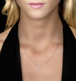 Initial 's' Necklace Diamond Encrusted Pave Set In 9k Rose Gold