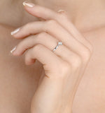 Lily Certified Lab Diamond Engagement Ring 0.25ct G/vs1 18k White Gold