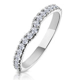 Lily Matching Wedding Band 0.30ct H/si Diamond In Platinum