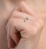 Engagement Ring Certified Diamond 0.33ct H/si High Set Chloe Platinum