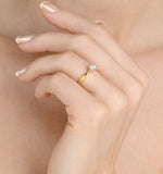 Certified High Set Chloe 18k Gold Diamond Engagement Ring 0.33ct