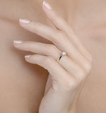 Certified High Set Chloe 18k Gold Diamond Engagement Ring 0.50ct