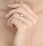 Certified Grace Platinum Diamond Engagement Ring 0.25ct H/si