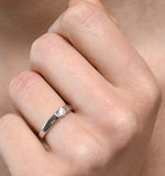 Certified Jessica 18k White Gold Diamond Engagement Ring 0.25ct