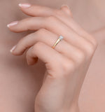 Certified Lucy 18k Gold Diamond Engagement Ring 0.25ct-g-h/si