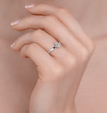 Certified Pear Shaped Platinum Diamond Engagement Ring 0.50ct-g/vs
