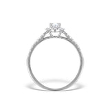Halo Engagement Ring Ella 0.81ct Pear Shape Diamond 18k White Gold