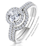Ella Halo Lab Diamond Engagement Ring Igi 1.30ct H/si1 In Platinum