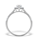 Halo Engagement Ring Ella 0.84ct H/si Marquise Diamond 18k White Gold