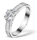 Sidestone Engagement Ring Coco 0.80ct G/si1 Diamonds 18k White Gold