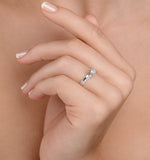 Sidestone Lab Diamond Ring Celestine 0.65ct G/vs1 Platinum