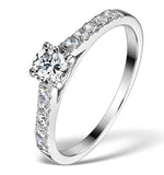 Sidestone Lab Diamond Ring Adelle 0.85ct G/vs2 Platinum