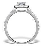 Halo Engagement Ring Aria 1.30ct Vs1 Princess Diamond 18k White Gold