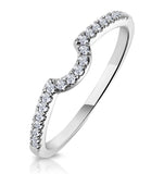Nova Matching Wedding Band 0.20ct H/si Diamond  In 18k White Gold