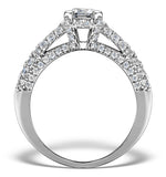 Sidestone Engagement Ring Nova 1.20ct E/vs1 Pave Diamonds 18kw Gold