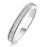 Eleri Matching Wedding Band 0.50ct H/si Diamond  In 18k White Gold