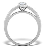 Sidestone Engagement Ring Eleri 0.90ct Si1 Princess Diamonds 18kw Gold