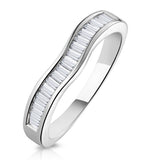 Elina Matching Wedding Band 0.45ct H/si Diamond  In 18k White Gold