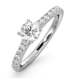 Natalia Lab Diamond Engagement Side Stone Ring Platinum 0.91ct G/vs1