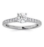 Natalia Gia Diamond Engagement Side Stone Ring 18kw Gold 0.91ct G/si1