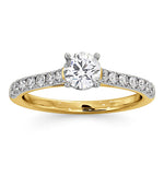 Natalia Gia Diamond Engagement Side Stone Ring 18k Gold 0.91ct G/vs1