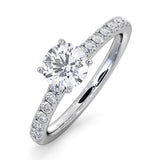 Natalia Gia Diamond Engagement Side Stone Ring 18kw Gold 1.15ct G/si1