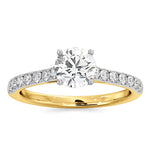 Natalia Gia Diamond Engagement Side Stone Ring 18k Gold 1.15ct G/si2