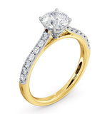 Natalia Gia Diamond Engagement Side Stone Ring 18k Gold 1.40ct G/vs2