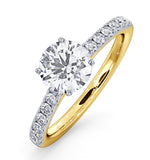 Natalia Gia Diamond Engagement Side Stone Ring 18k Gold 1.50ct G/si2