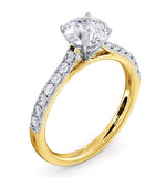 Natalia Gia Diamond Engagement Side Stone Ring 18k Gold 1.50ct G/si1