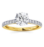 Natalia Gia Diamond Engagement Side Stone Ring 18k Gold 1.50ct G/vs1