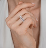 Natalia Matching 2mm Wedding Band 0.60ct H/si Diamonds In Platinum