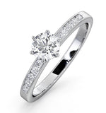 Charlotte Gia Diamond Engagement Side Stone Ring Platinum 0.65ct G/si1