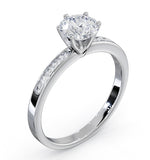 Charlotte Gia Diamond Engagement Side Stone Ring 18kw Gold 1.10ct Si2