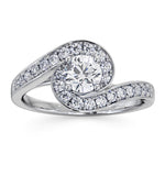 Anais Gia Diamond Engagement Halo Ring 18kw Gold 0.82ct G/vs1