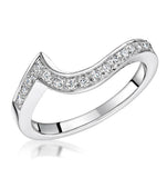 Anais Matching 2.3mm Wedding Band 0.26ct H/si Diamonds In Platinum