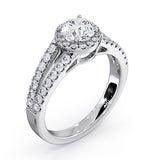 Carly Gia Diamond Engagement Side Stone Ring Platinum 1.23ct G/vs1