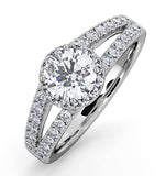 Carly Gia Diamond Engagement Side Stone Ring 18kw Gold 1.48ct G/si1