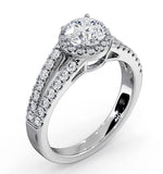 Carly Gia Diamond Engagement Side Stone Ring 18kw Gold 1.48ct G/si1
