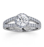 Carly Gia Diamond Engagement Side Stone Ring Platinum 1.48ct G/vs1