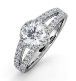 Carly Gia Diamond Engagement Side Stone Ring 18kw Gold 1.58ct G/si1