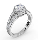 Carly Gia Diamond Engagement Side Stone Ring Platinum 1.58ct G/vs1