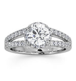 Carly Gia Diamond Engagement Side Stone Ring 18kw Gold 1.58ct G/vs1