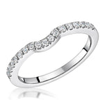 Carly Matching 2mm Wedding Band 0.25ct H/si Diamonds In 18kw Gold