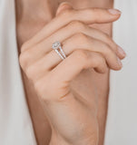 Carly Gia Diamond Engagement Side Stone Ring Platinum 0.98ct G/vs1