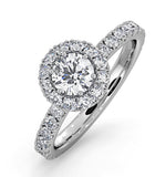 Alessandra Lab Diamond Engagement Ring 18kw Gold 1.10ct G/si1