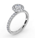 Alessandra Lab Diamond Engagement Ring 18kw Gold 1.10ct G/si1